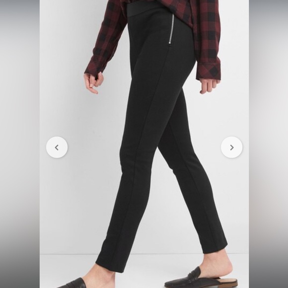 GAP
Maroon Ponte Leggings with Side Zip - Picture 2 of 5